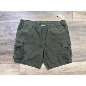 Goodfellow Olive Green Cargo Shorts Elastic Waist Casual NWT XL